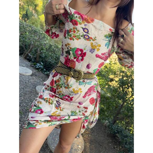 MUKZIN Floral Tiger Print Midi Dress - Picture 2 of 16